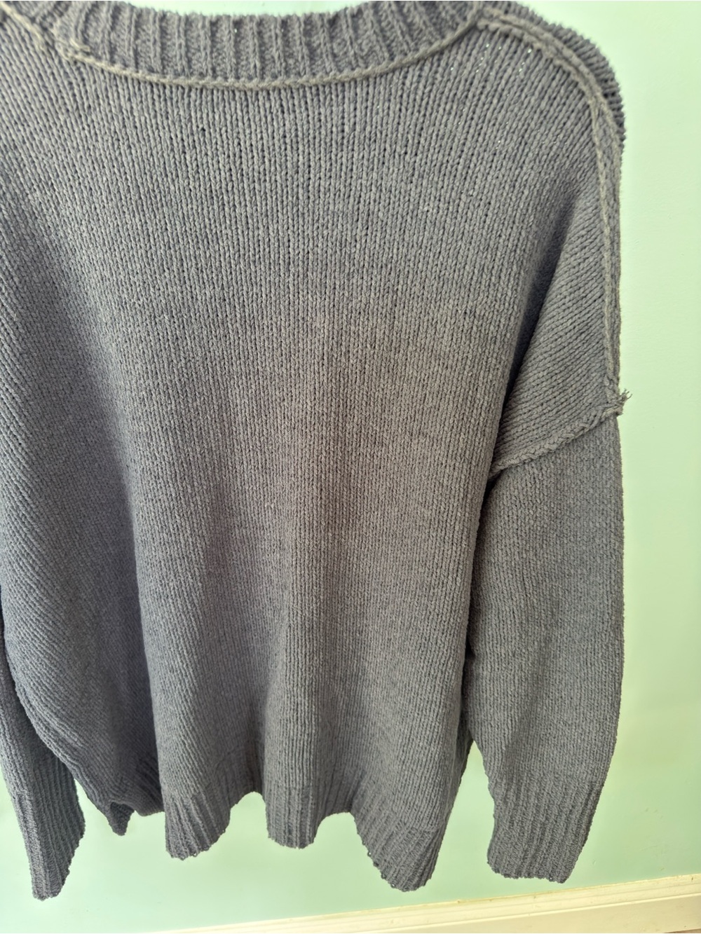 Terra & Sky Classic Crewneck Women's Sweater in Slate Gray Size 1X - Picture 9 of 10